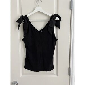 NWT Bow-Tie Tank Top Black Size L